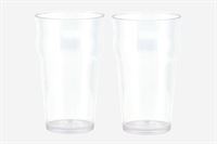 Feria Ølglas i klar plast 2 stk.